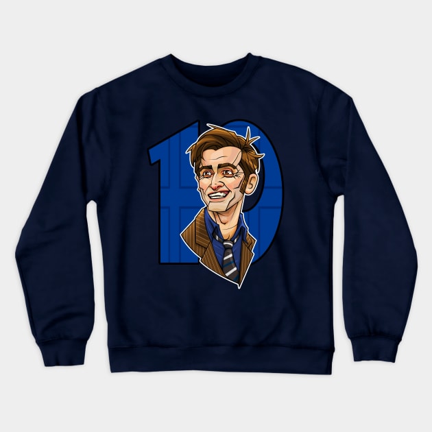 The Tenth Doctor Crewneck Sweatshirt by RoguePlanets